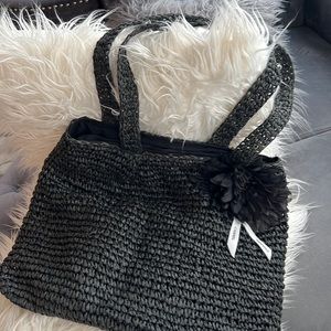 Black novelty Chanel tote